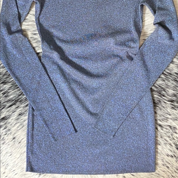 ZEYNEP ARCAY METALLIC MINI-DRESS, IT/40 GREY-BLUE - Picture 8 of 11